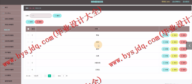 基于Vue的宠物店管理系统的设计与实现