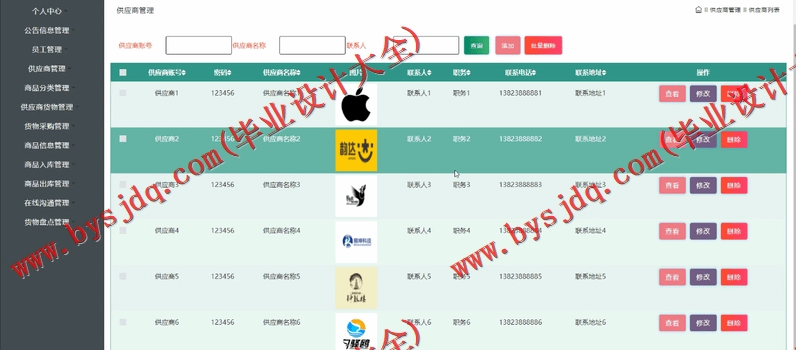 基于SSM的智能仓库管理系统的设计与实现