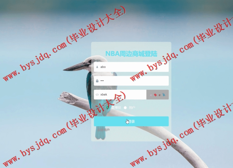 基于Vue的NBA电子商务购物网站的设计与实现