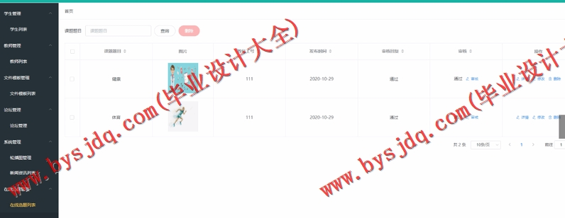 基于Vue的毕业设计管理系统的设计与实现