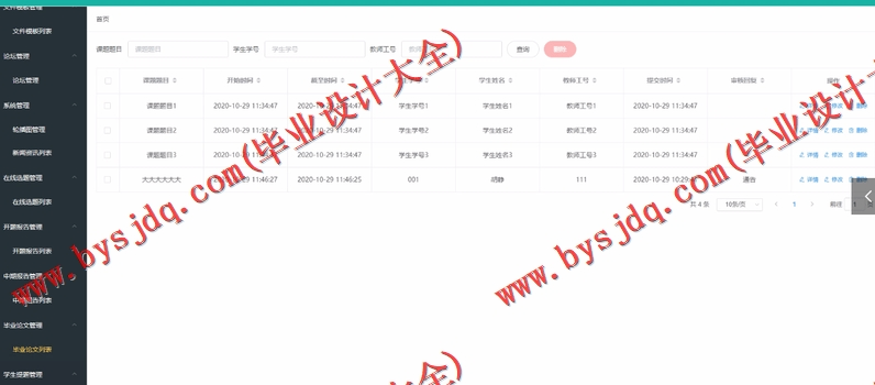 基于Vue的毕业设计管理系统的设计与实现