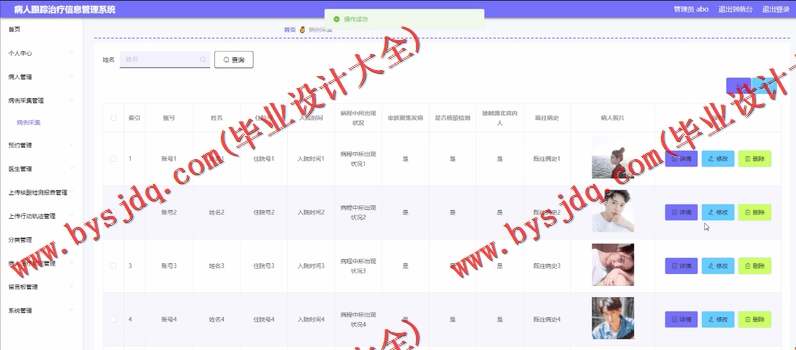 基于Vue的病人跟踪治疗管理系统的设计与实现