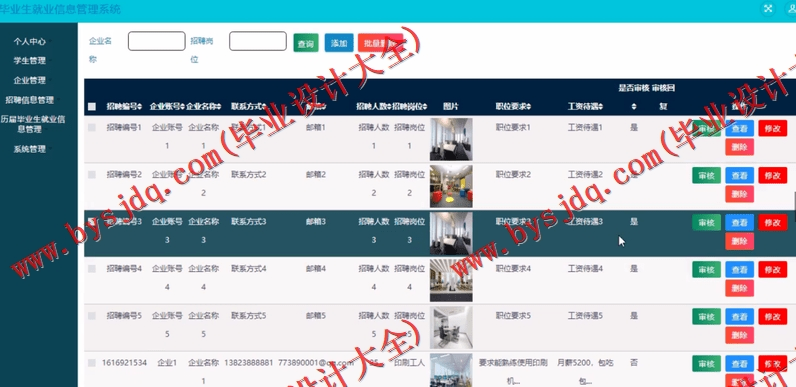 基于SSM的毕业生就业管理系统的设计与实现
