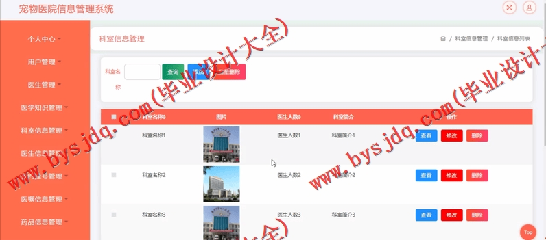 基于SSM的宠物医院管理系统的设计与实现
