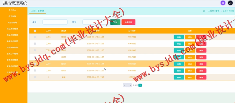 基于SSM的超市管理系统的设计与实现