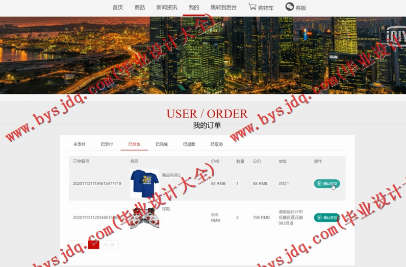 基于Vue的NBA电子商务购物网站的设计与实现