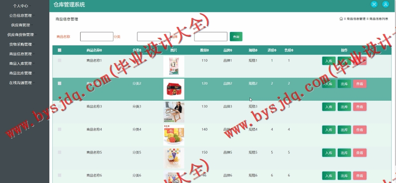 基于SSM的智能仓库管理系统的设计与实现