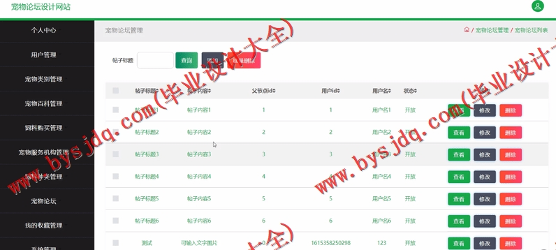 基于SSM的宠物用品销售论坛的设计与实现