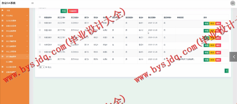 基于SSM的办公OA管理系统的设计与实现