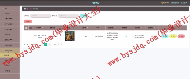 基于Vue的电影视频网站的设计与实现