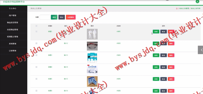 基于SSM的抗疫医疗用品销售平台的设计与实现
