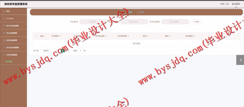 基于SSM的高校奖学金管理系统的设计与实现