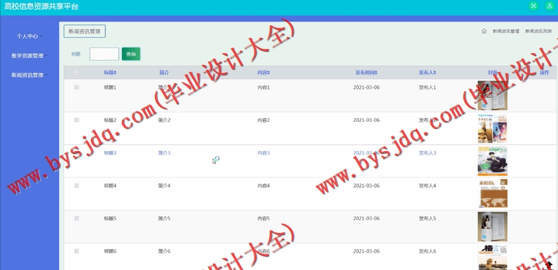 基于SSM的高校信息资源共享平台的设计与实现
