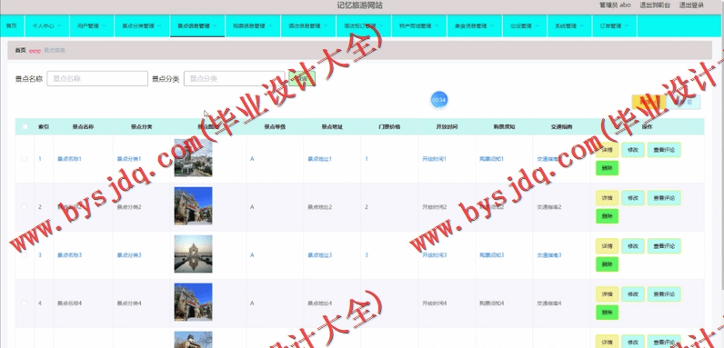 基于Vue的记忆旅游网站设计的设计与实现