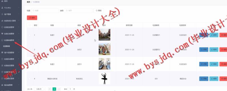 基于Vue的大学生社团管理系统的设计与实现