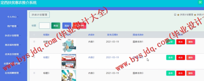 基于SSM的定西扶贫惠农推介系统的设计与实现