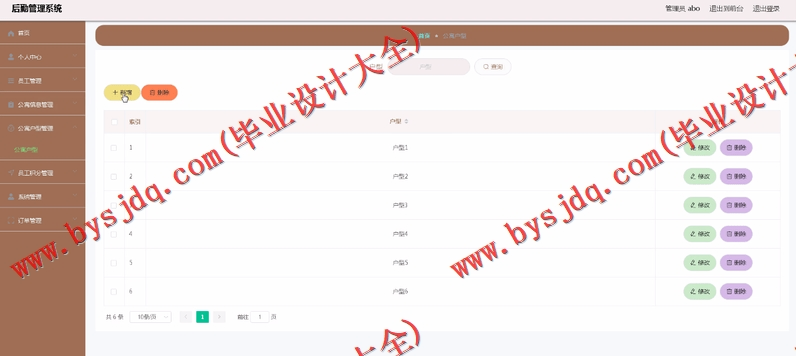 基于Vue的企业公寓后勤管理系统的设计与实现