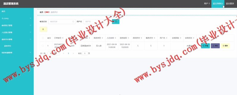 基于Vue的酒店管理系统的设计与实现