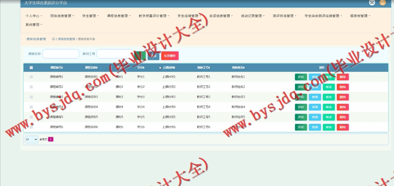 基于Vue的大学生综合素质评分平台的设计与实现