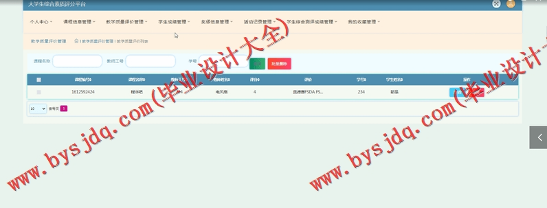 基于Vue的大学生综合素质评分平台的设计与实现