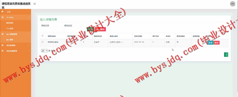 基于SSM的课程思政元素收集遴选系统的设计与实现