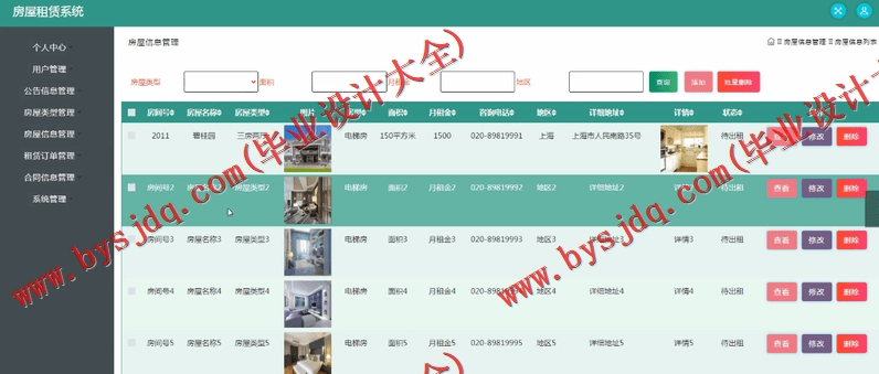 基于SSM的房屋租赁管理系统的设计与实现