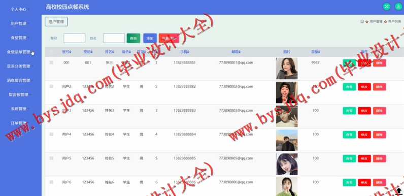 基于SSM的高校校园点餐系统的设计与实现