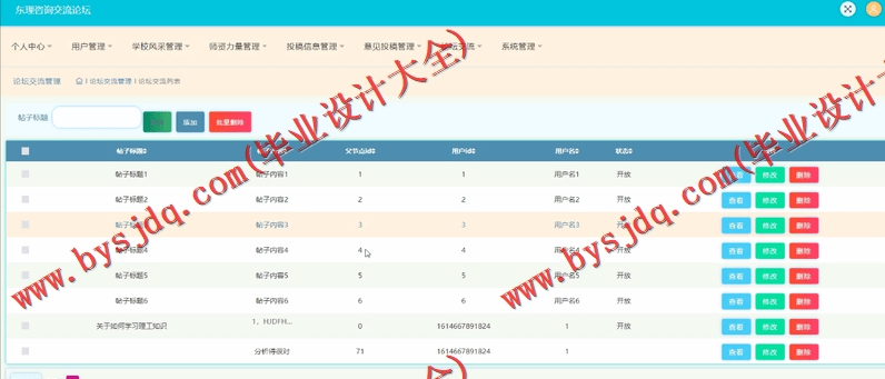 基于SSM的交流论坛的设计与实现