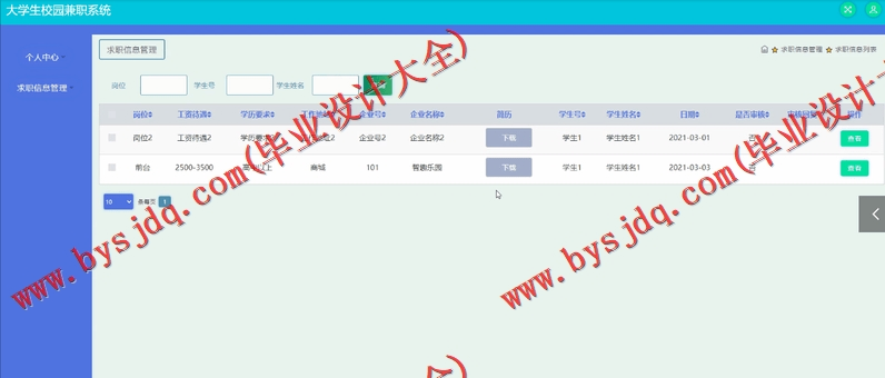 基于SSM的大学生校园兼职系统的设计与实现