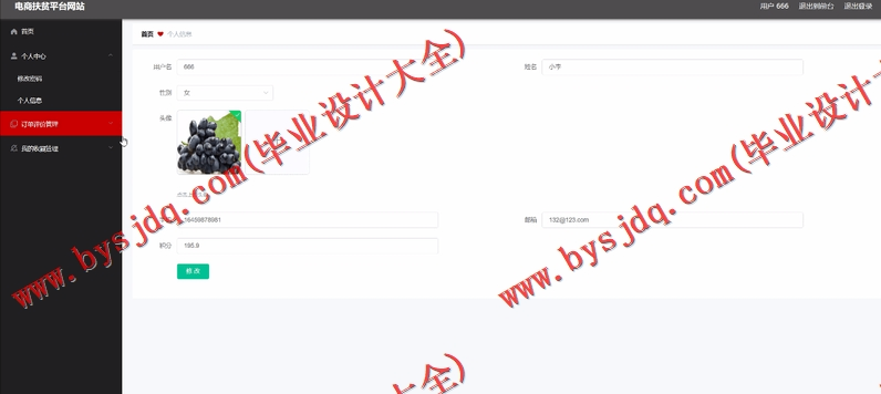 基于Vue的电商扶贫网站的设计与实现