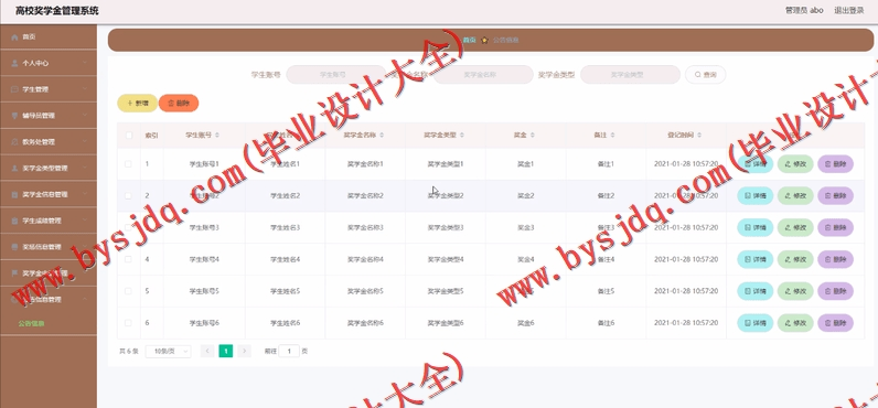 基于SSM的高校奖学金管理系统的设计与实现
