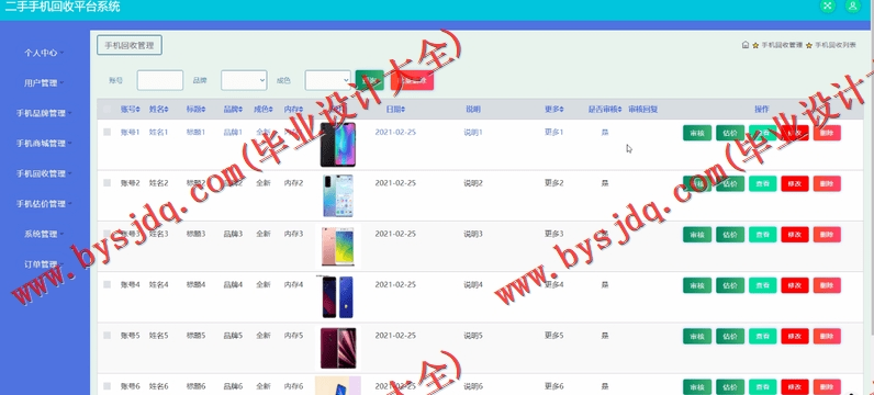 基于SSM的二手手机回收平台的设计与实现