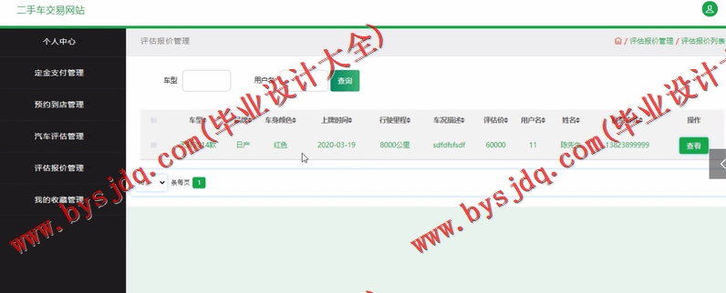 基于SSM的二手汽车交易平台的设计与实现