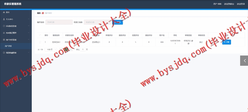 基于Vue的农家乐管理系统的设计与实现
