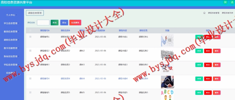 基于SSM的高校信息资源共享平台的设计与实现