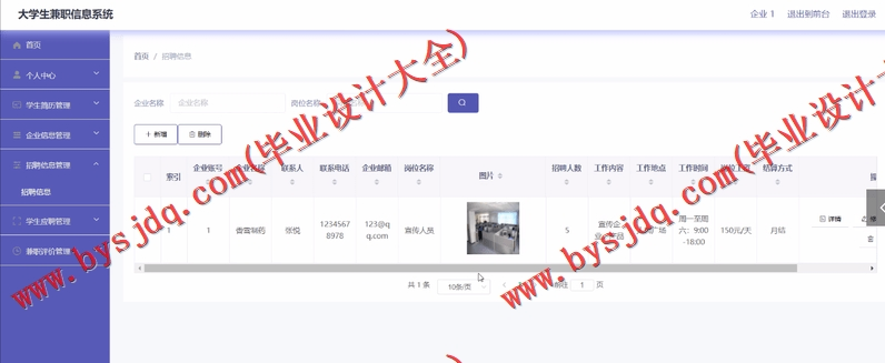 基于Vue的大学生校园兼职系统的设计与实现