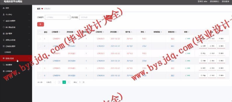 基于Vue的电商扶贫网站的设计与实现
