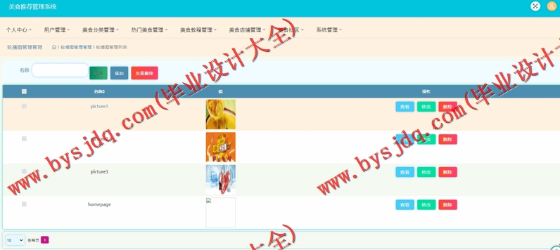 基于SSM的美食推荐管理系统的设计与实现