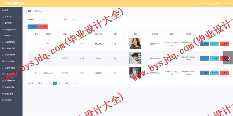 基于Vue的大学生社团管理系统的设计与实现
