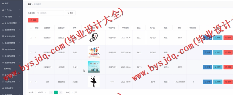 基于Vue的大学生社团管理系统的设计与实现