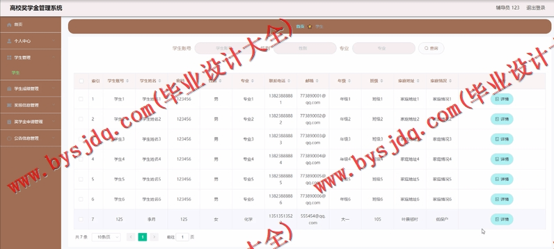 基于SSM的高校奖学金管理系统的设计与实现