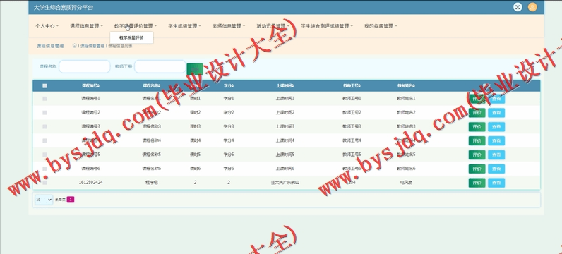 基于Vue的大学生综合素质评分平台的设计与实现