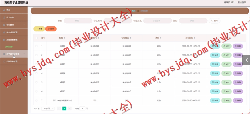 基于SSM的高校奖学金管理系统的设计与实现