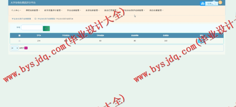 基于Vue的大学生综合素质评分平台的设计与实现