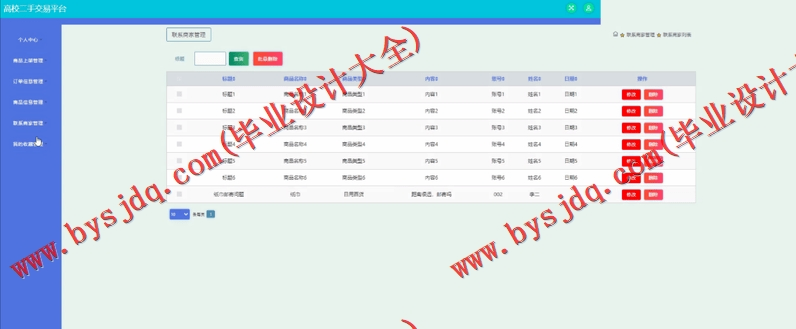 基于SSM的高校二手交易系统的设计与实现