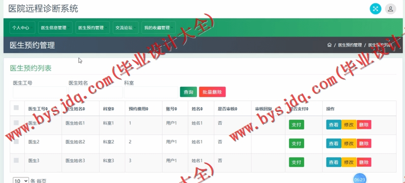 基于SSM的医院远程诊断系统.的设计与实现