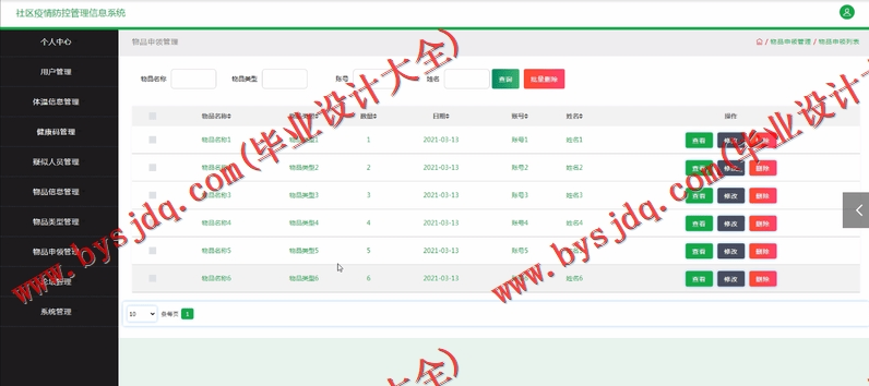 基于SSM的社区疫情防控管理信息系统的设计与实现
