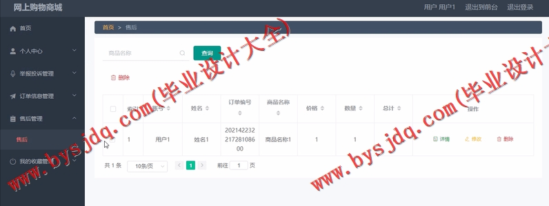 基于Vue的网上购物系统的设计与实现