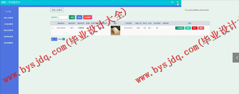 基于SSM的高校二手交易系统的设计与实现