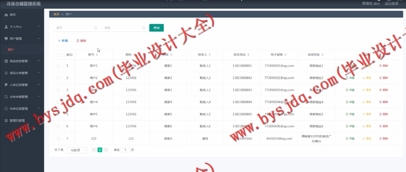 基于Vue的冷冻仓储进销存管理系统的设计与实现